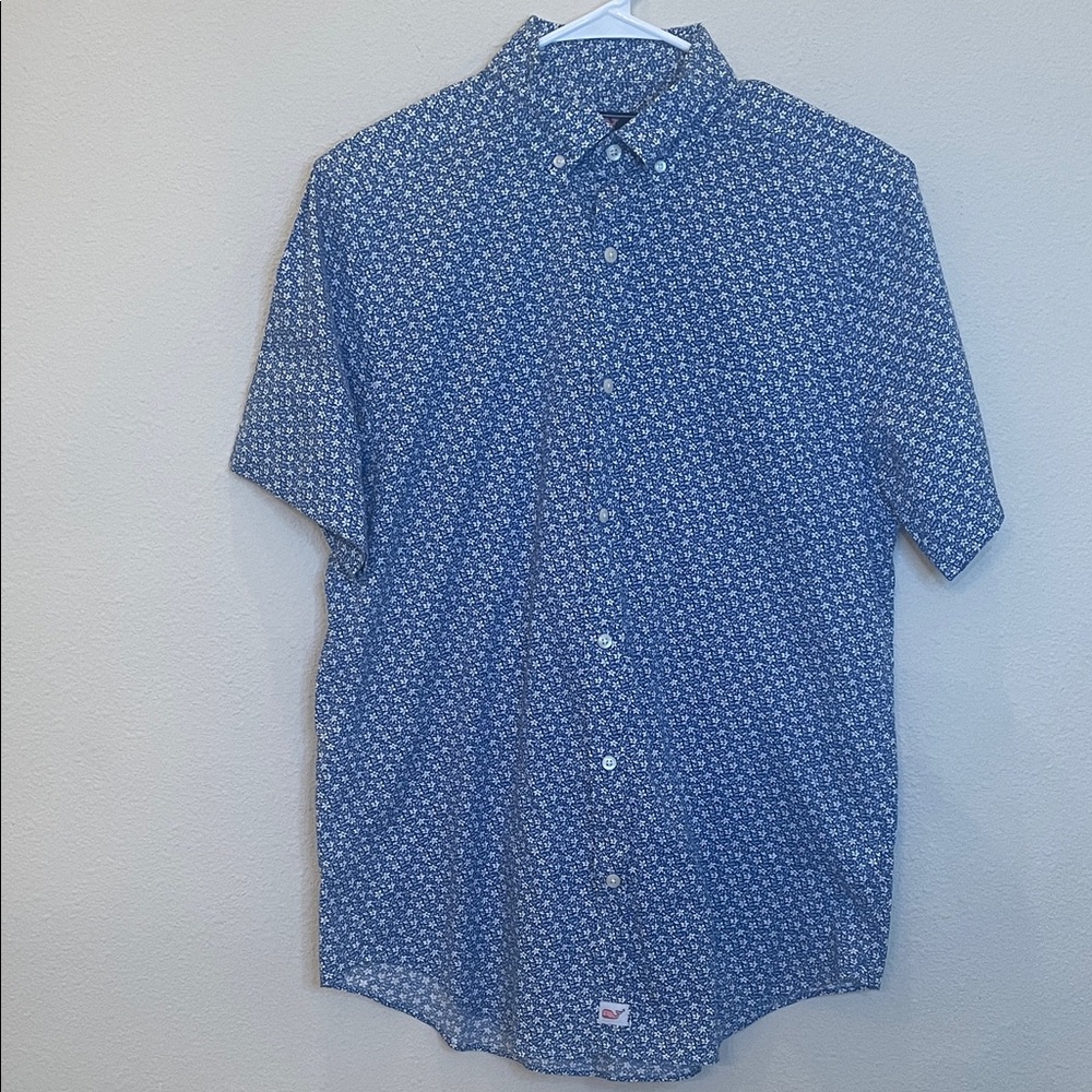 Vineyard Vines Classic Fit Murray Collared Button Down Floral Shirt Size Small